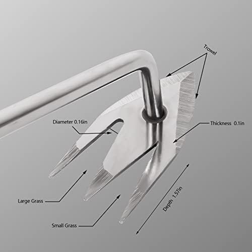 Stainless Steel Weed Puller, Manual Hand Weeder Tool, Garden Weeding Tool for Yard