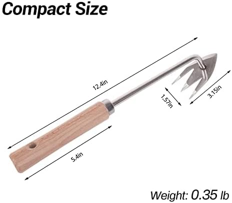 Stainless Steel Weed Puller, Manual Hand Weeder Tool, Garden Weeding Tool for Yard