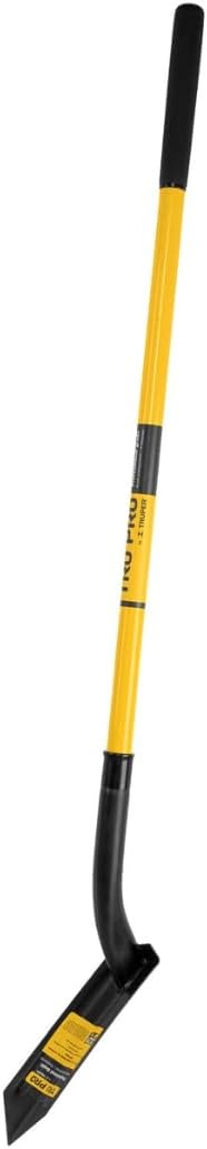 Truper 33436 California Trenching Shovel - 4-Inch Blade with 46-Inch Fiberglass Handle with Non-Slip Grip, 13 Gauge Blade