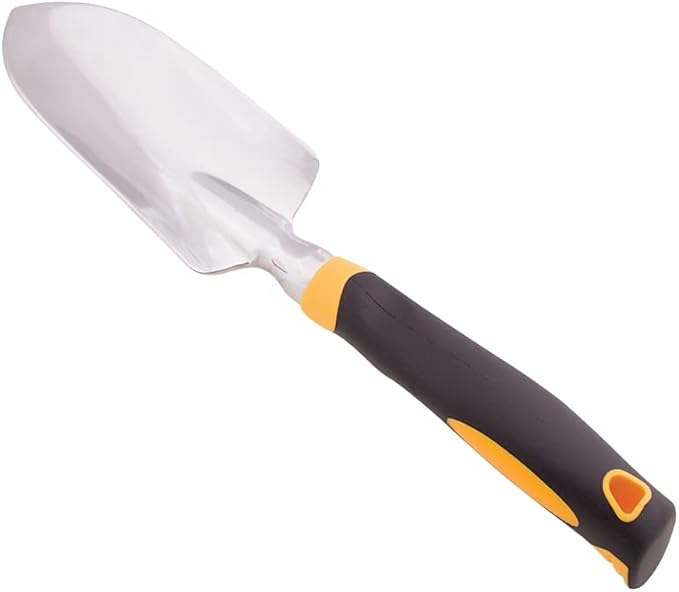 Edward Tools Garden Trowel Hand Shovel - Heavy Duty Rustproof Aluminum Bend-Proof Garden Hand Tool - Ergonomic Soft Grip Rubber