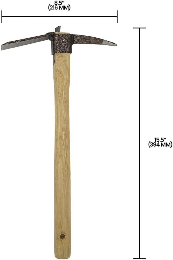 Zenport J6-05 Planting Hoe with 3-Inch Pick, 2.5 Inch Carbon Steel Blades, Beige - 12 Pack