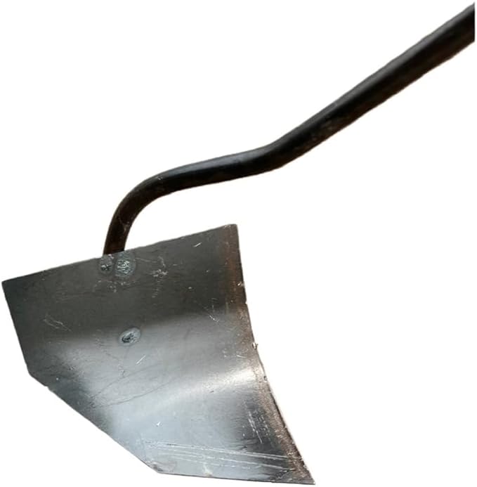 Soil Turning Hoe, Triangle Hoe Garden Tool, Hardened All-Steel Plow Hoe Ridging for Manuring Weeding Planting Digging Soil Leveling Stainless Steel Landscaping Hoe, Bronze