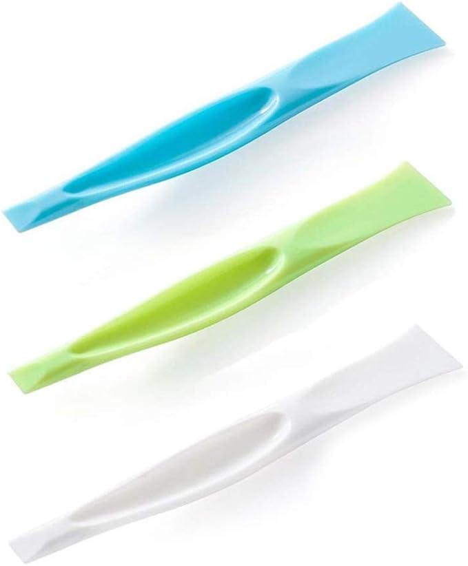 3 PCS Multipurpose Cleaning Scraper Tool - Non-Scratch Hard Plastic Sticker Scraper Tool for Kitchen Cleaning, Label Remover, Gum Cleaner