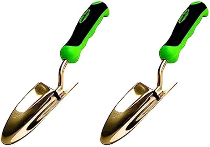 Garden Guru Super Strong Titanium Garden Trowel Hand Shovel - Rust Resistant - Ergonomic Handle - Perfect Tool for Gardening, Weeding, Transplanting and Digging in Garden Beds (2 Pack)