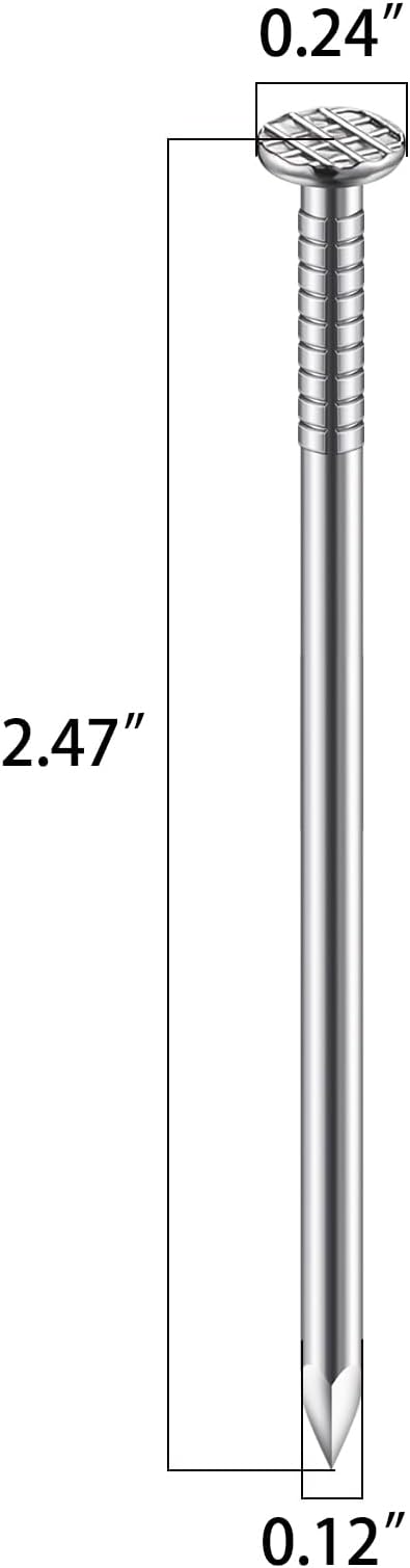 (55 pcs)2-1/2 inch Stainless Steel 304 Nails, Hanging Nails, Wall Nails, Dowels, Long Nails