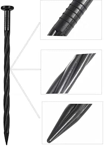 Spiral Landscape Anchoring Spikes,150PCS 8 Inch Plastic Landscape Spikes,Nylon Landscape Anchoring Spikes for Garden Lawn Yard,Paver,Weed Barrier, Artificial Turf (8in-150 Count)