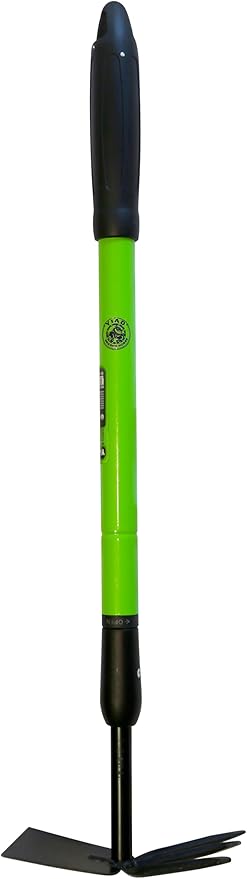 Telescopic Garden Hoe, Dual-Head Weeding and Cultivating Tool with Adjustable Handle, Lightweight Outdoor Hand Hoe for Raised Beds, Flower Planting, Camping, and Backyard Gardening