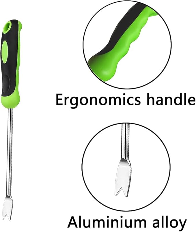 2 Pcs Hand Weeder Tool Stainless Steel Garden Weeding Tool,Hand Weeder Garden Weeding Removal Weed Puller Tool for Garden Lawn
