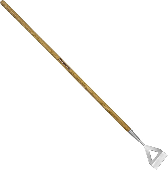 Haliaeetus Women's Dutch Hoe, 51'' Long Handle Dutch Hoe Weeder for Standing to Remove Weeds, Stainless Steel Push Pull Weeder for Weeding in Between Seedlings, Removal of Moss and Soil Loosening
