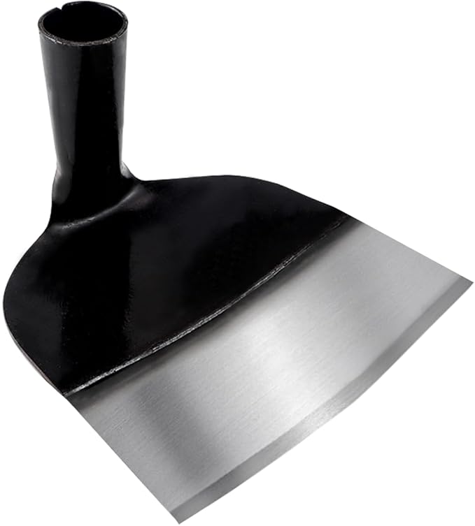 Hand Hoe Head Replacement Round Eye Grub Hoe for Gardening, Soil Loosening, Weeding and Digging(18.5cm)