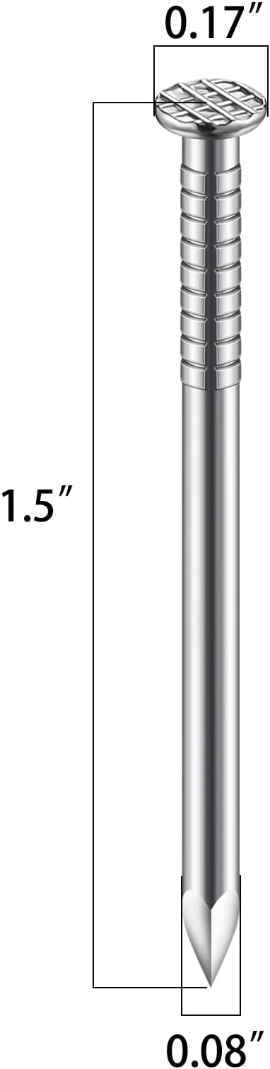 (160 pcs)1-1/2 inch Stainless Steel 304 Nails, Hanging Nails, Wall Nails, Dowels, Long Nails