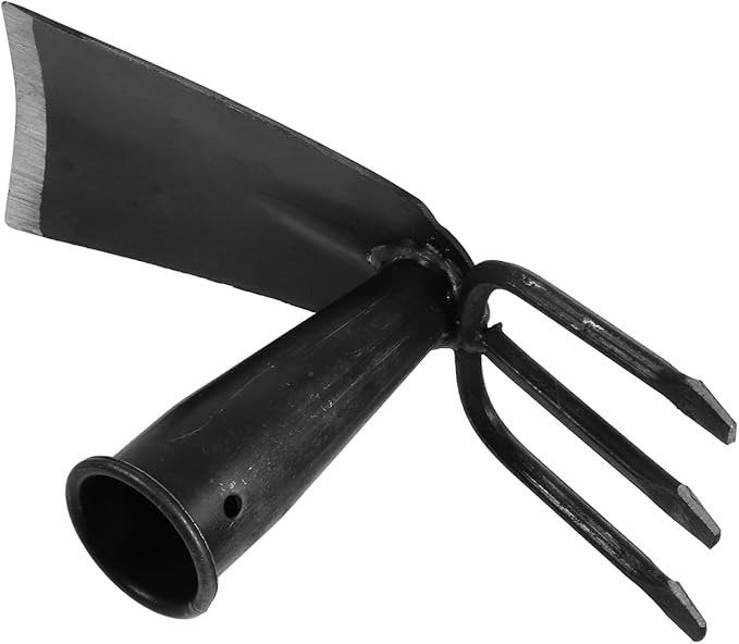 ARTIBETTER Hand Gardening Hoe and Rake Replacement - Carbon Steel Dual Head Tool for Weeding, Digging, and Soil Loosening - 8.07 X 4.25 X 2.95 Inches
