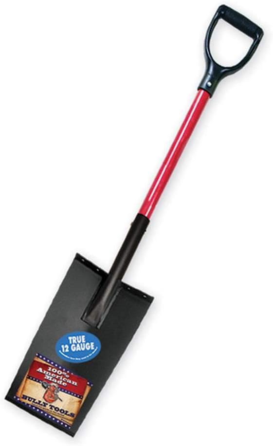BULLY TOOLS 82500 12-Gauge Edging and Planting Spade with Fiberglass D-Grip Handle