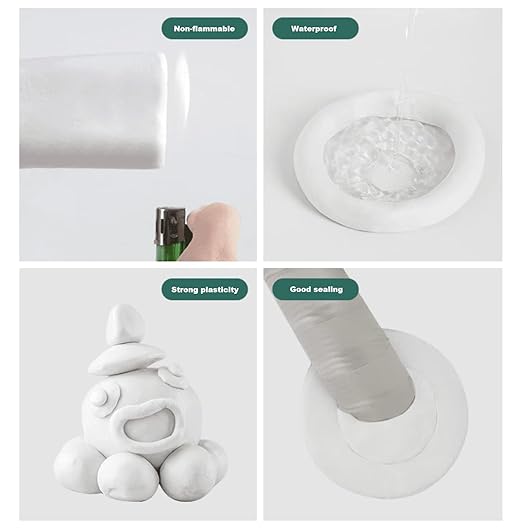 Waterproof Wall Repair Seal Mortar | Sealing Clay for Wall Hole Repair | Repair Air Conditioning Holes Sealing Mud | Holes Filler (230 Grams Equals 8 Standard Packs)