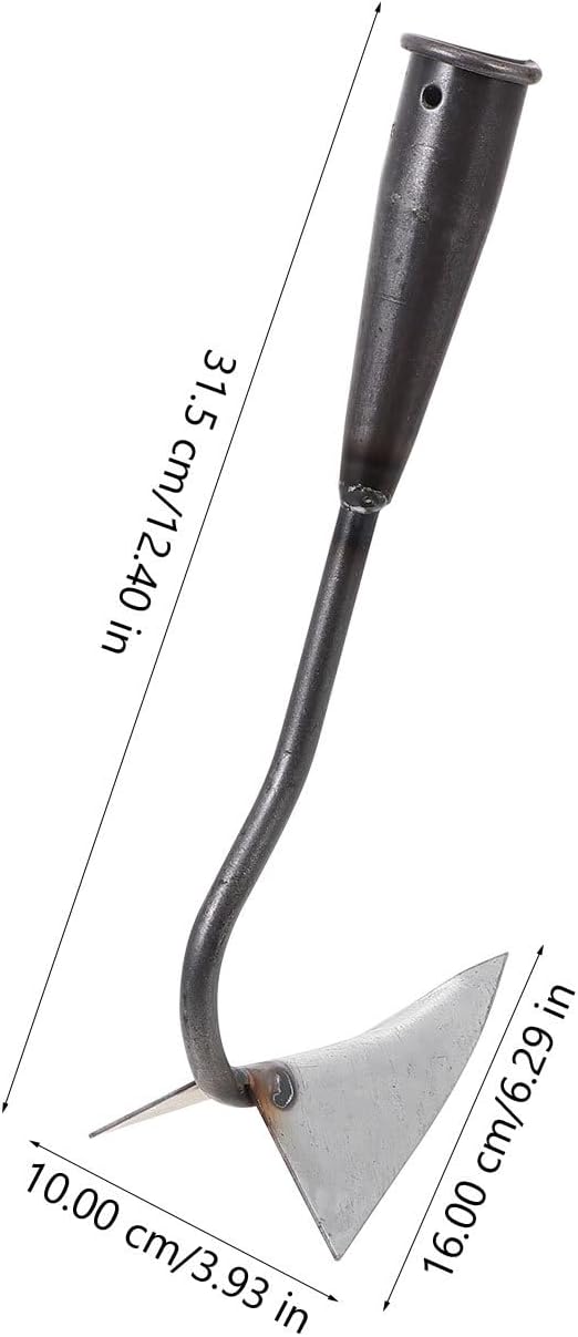 DOITOOL Hoe Garden Tool,Triangle Hoe Head Iron Gardening Hoe for Digging,Weeding,Cutting and Loosing Soil, Garden Hoe Replacement Head