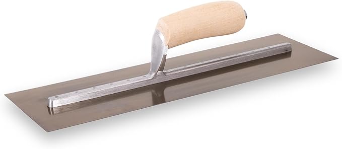 MARSHALLTOWN Curry Style Trowel, 16x5 Inches, Ideal for Plastering and EIFS, Made in the USA, 104CST