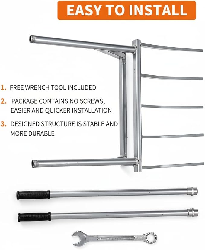 5-Tine Broad Fork Heavy Duty Garden Fork Built Tough for Lasting Durability Loosen and Aerate Clay Soil on Farms and in Home Gardens