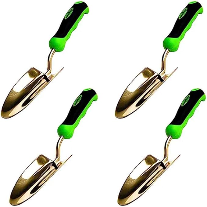 Garden Guru Super Strong Titanium Garden Trowel Hand Shovel - Rust Resistant - Ergonomic Handle - Perfect Tool for Gardening, Weeding, Transplanting and Digging in Garden Beds (4 Pack)