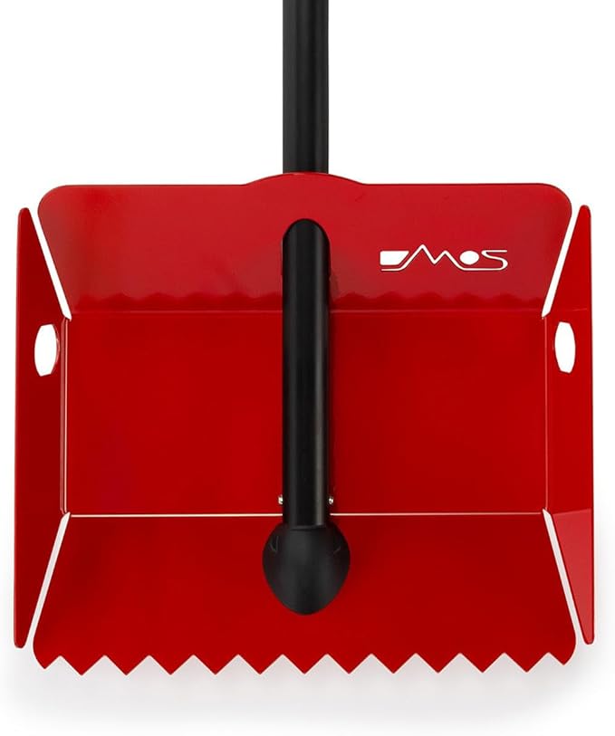 DMOS Stealth Shovel - Lightweight, Heavy-Duty Aluminum Sand & Snow Shovel with Extendable & Collapsible Handle for Camping, Overlanding, Survival, & Off-Road Use - Red/Black - X-Large