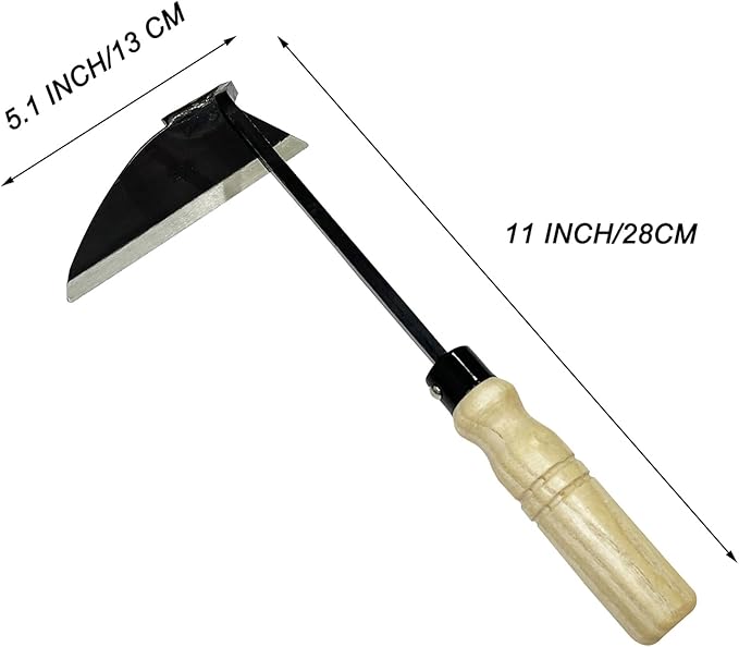 tBesme Japanese Handheld Nejiri Gama Hoe & Garden Hoes