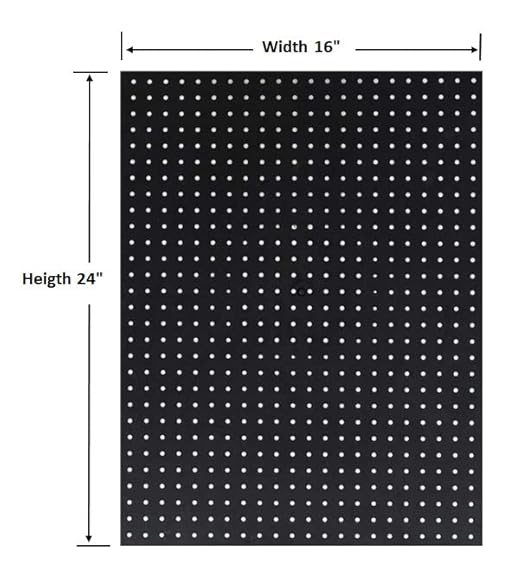 WallPeg Made in USA Pegboard Panels Garage Organization - Wall Storage Kit (PB-2 B) (2) ea - 24" x 16" Peg Board Tool Organizer Panel Set - Garage Organizer Kit