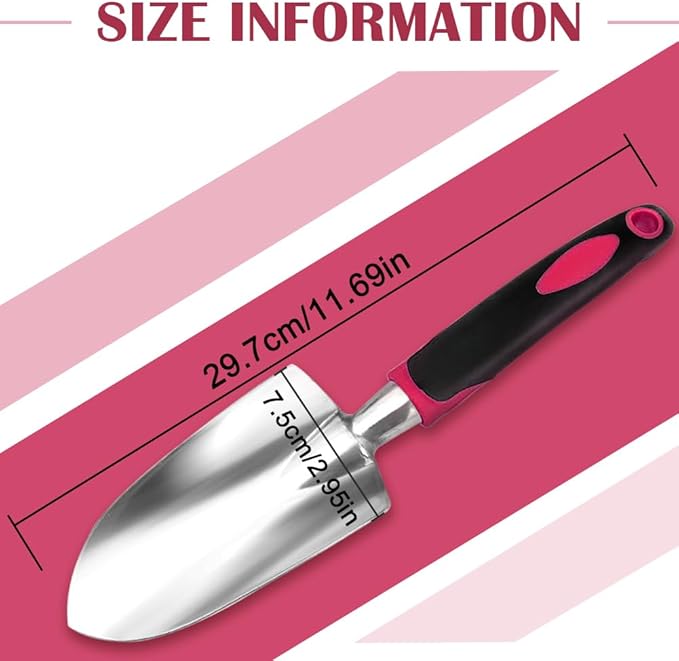 Garden Trowels - NEWGF Heavy-Duty Manganese Steel Super Garden Hand Trowels-Dig, Shovel and Plant -Black/Red