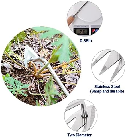 Stainless Steel Weed Puller, Manual Hand Weeder Tool, Garden Weeding Tool for Yard