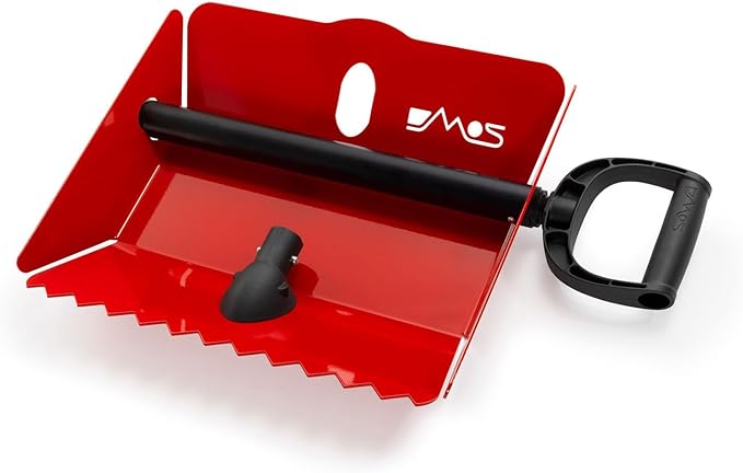 DMOS Stealth Shovel - Lightweight, Heavy-Duty Aluminum Sand & Snow Shovel with Extendable & Collapsible Handle for Camping, Overlanding, Survival, & Off-Road Use - Red/Black - X-Large