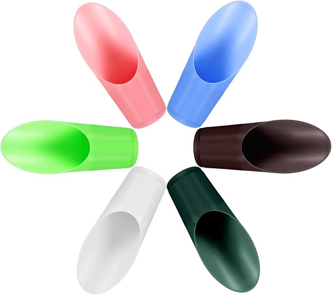 6 Pcs Bonsai Soil Scoops Plastic Garden Shovels Garden Tool Bucket Shovel Colorful Small mini Potting Scoop for Plant Flower Succulent