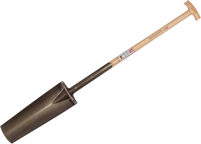 IDEALSPATEN - Made in Germany Since 1899 - Dresden Ditch Digger - T-Handle Professional Trench Irrigation Digging Spade 7.75lb - 51in (Dresden)#IS140