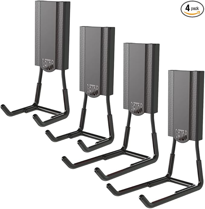 GATOR MAGNETICS MIDI 2.5 & 4" Open Hooks, 25 lb Heavy Duty Magnetic Hooks for Steel Surfaces, Patented Easy-Release, Non-Slip Grip – Storage & Organization, Garage, Shed, Home, Cleaning Tools -4 Pack
