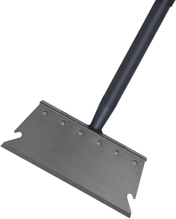 Garden Shovel, Ice Scraper, Multifunctional Cleaning Shovel with 59" Adjustable Handle Heavy Duty Garden Tool for Lawn Edging, Scraping, Weed and Ice Removal