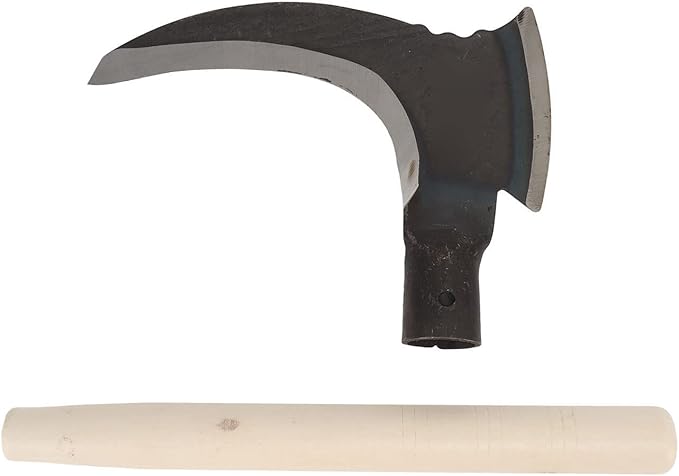 SYH&AQYE High Manganese Steel Double Scythe, Agricultural Hand Motor Weeding, Scythe Garden Tool for Outdoor Mowing Grass, Cutting Vines, Pruning Trees(B)