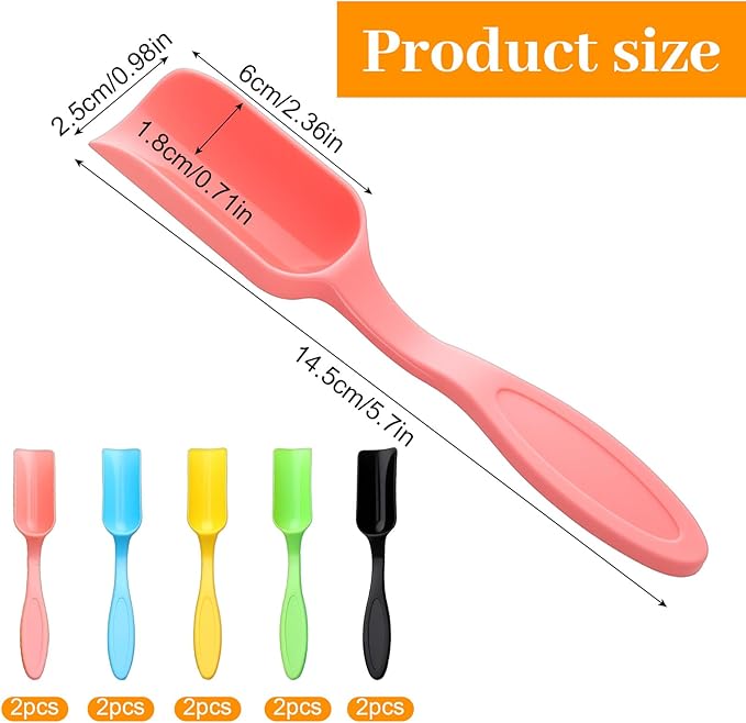 10 Pcs Mini Gardening Shovel Spoons Plastic Cultivation Tools Soil Scoops Digging Transplanting Gardening Spade Hand Trowel Rake for Potted Flowers Succulents Loose Tea-Leaf Scoops, Multiple Colors