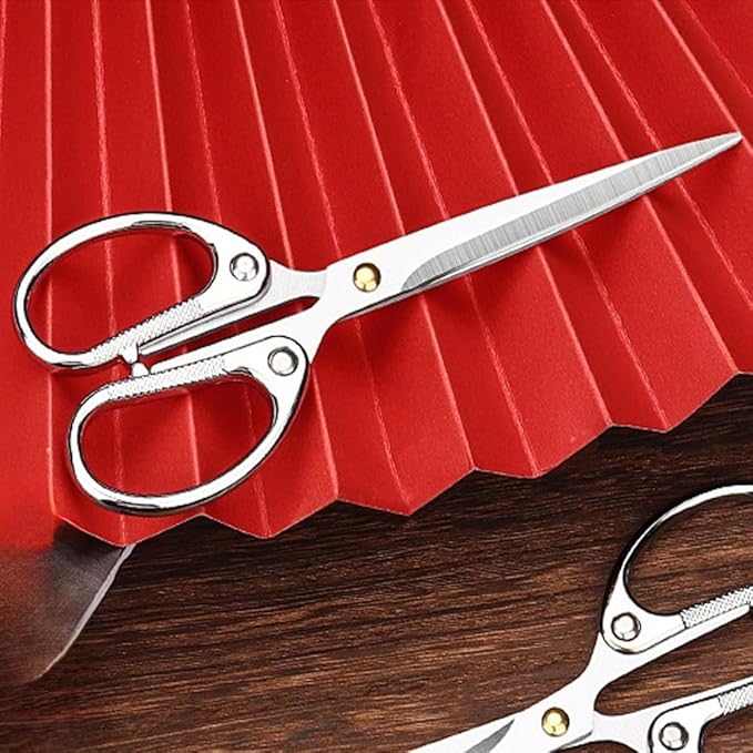 6.3" Small Sewing Scissors All Purpose Scissors Stainless Steel Tip Shears DIY Tools Office Scissor for Home Office School Sewing Fabric Handcraft Craft Art Work Needlework Daily Use Silver