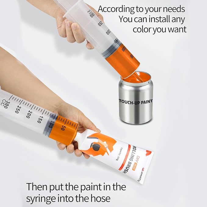 Small Roller Brush Wall Repair Tool Refillable Paint Roller Brush for Emulsion 2-in-1 Wall Roller Brush Set Tool Wall DIY Creation Removing Wall Stains Eco-Friendly Latex Paint Repair Kit for Walls