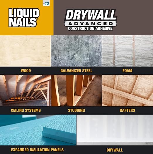 Liquid Nails Drywall Advanced 28 oz. Off-White Latex-Based Interior Drywall Adhesive, 12 Pack