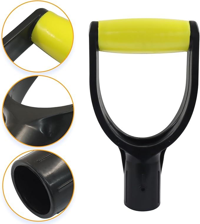 Shovel D Grip Handle, 32mm Inner Diameter Plastic Spade Handle for Digging Raking Tools(Yellow)