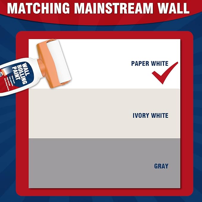 White Paint for Wall, 500g White Touch up Paint for Walls, Waterproof Whites Wall Paints, Quick-Drying Walls Repair Kit, Ready to Use Interior Paints, Covers Stains, Graffiti
