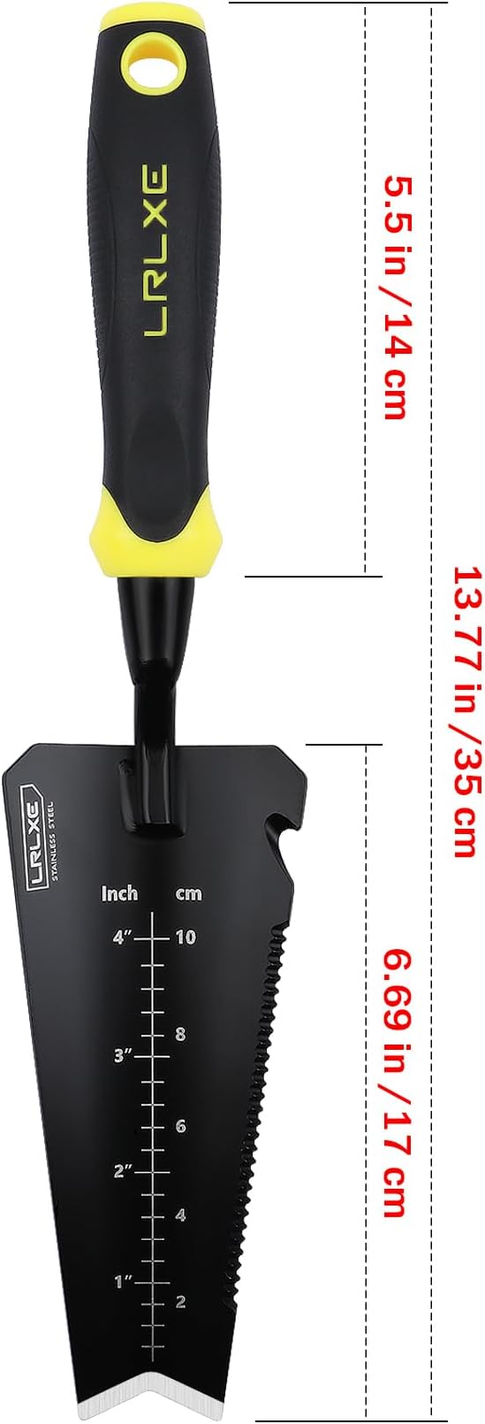 Gardening Shovel Tool,Heavy Duty Stainless Steel Garden Transplant Shovel,Root Cutter,All-Purpose Small Hand Shovel with Serrated Edge for Digging and Transplanting