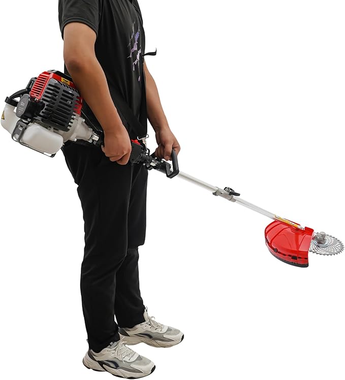 52cc Gas Powered Weed Trimmer 5 in 1 Gas Weed Wacker Handheld Hedge Trimmer 2-Stroke Air-Cooled Gasoline Engine Grass Edger Brush Cutter Pole Saw for Grass and Bush