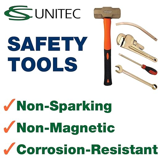 CS Unitec | Non-Sparking Aluminum Bronze Square Shovel | TUV Certified | Non-Magnetic | Nupla Handle | 230 X 270 mm | Corrosion Resistant | EX1005-270A