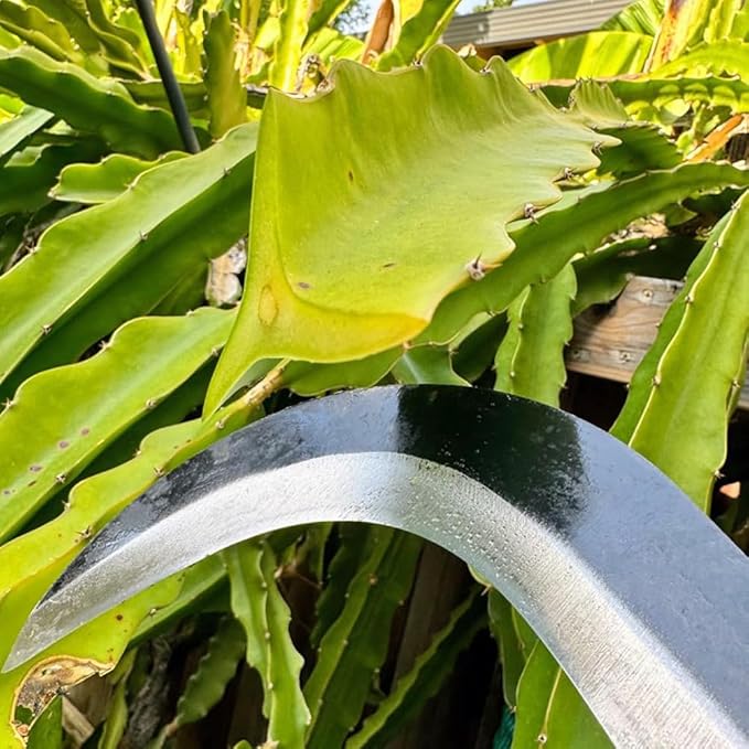 Sickle Garden Tool Machete for Yard Work and Cutting Trees Heavy Duty Machetes Knife Brush Clearing Sickles with Carbon Steel Blade for Grass, Harvest, Weeding