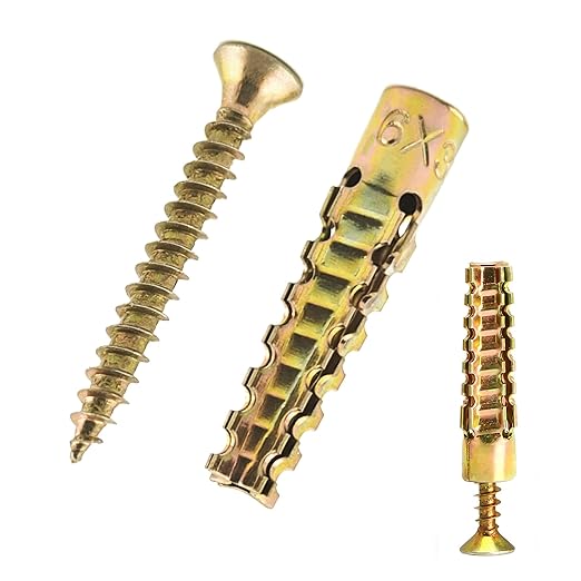 70 Packs Heavy Duty Hollow Wall Anchors with Screws, Loose Hinge and Stripped Hole Repair Kits (6x32mm)