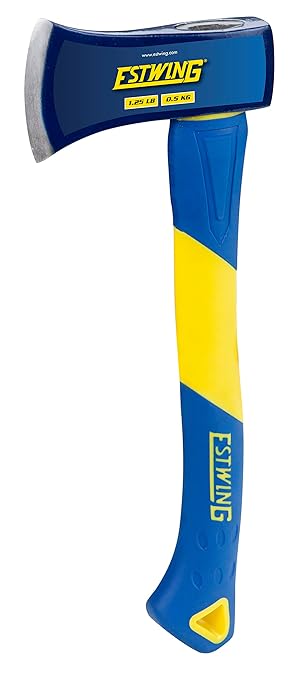 Estwing Axe, 14 Inch Handle, 1.25 lb Head with Fiberglass Handle, Model #62440
