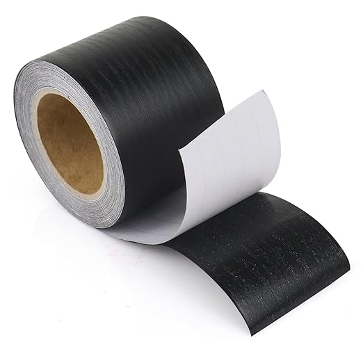 BOMEI PACK Wood Grain Repair Tape,Self Adhesive Repair Patch for Furniture, Floors, Cabinets, Windows, Doors, RV, Home Decor and DIY Projects (2, Black)