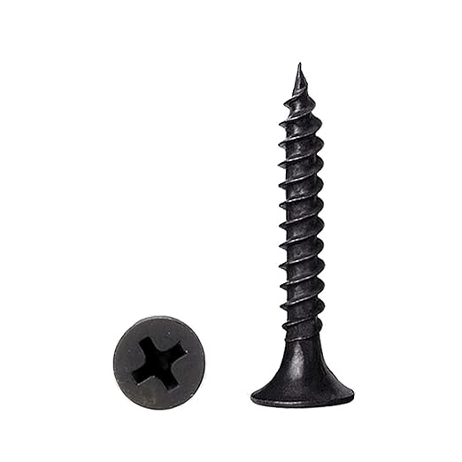 #6 x 1'' Wood Screws, Drywall Screws, Cabinet Screws, Coarse Tooth Drywall Screws, Phillips Flat Head Self-Tapping Screws for Various Woodworking Repairs and DIY Projects (100 pcs)