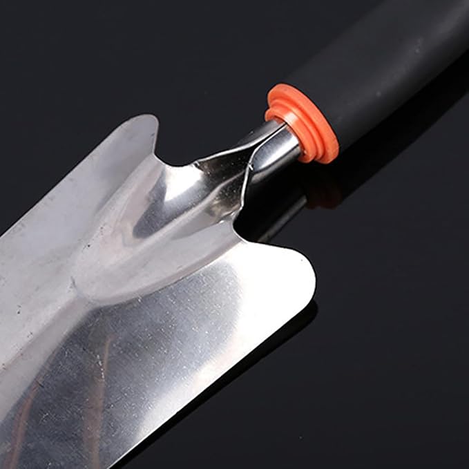 Garden Tool Shovel for Digging Gardening Trowel for Lawn Planting Stainless Steel Spade Rubber Handle Anti Slippery