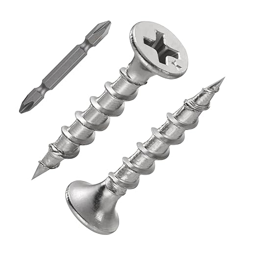 (325 pcs)#6X1 410 Stainless Steel Fastener Drywall Screws-Phillips with coarse Threaded tip, Black, Suitable for Drywall Slate, Wood, etc.(1 pounds)