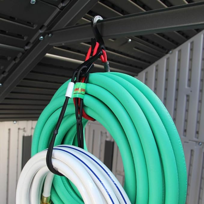 Hook & Hang Bungee Cords - Storage & Organization Cords - Hang Hoses, Cords, Ladders, Bikes, Tools & More. an Incredible Organizer! (3 PK, Blue)